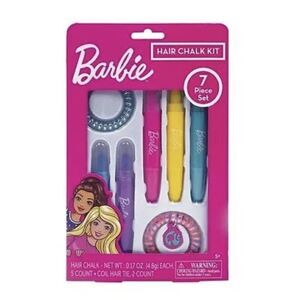 Barbie Hair Chalk Kit 7 Piece Set Five Different Hair Chalks Coil Hair Tie gift